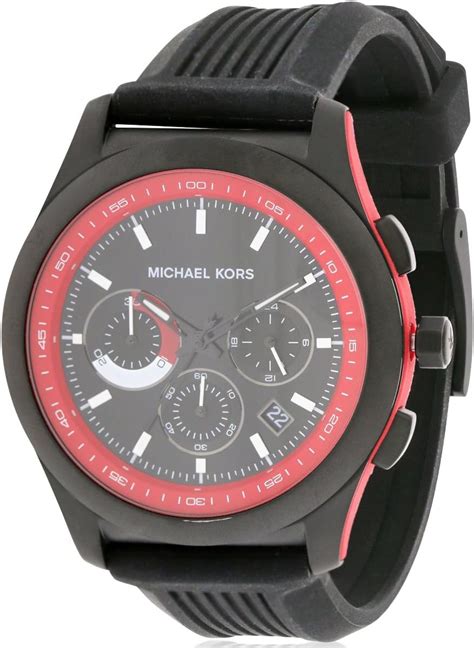 Michael Kors MK8376 43mm Stainless Steel Case Black Rubber 